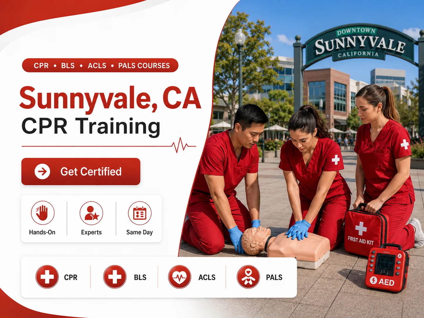 ACLS and PALS certification class in Sunnyvale, California
