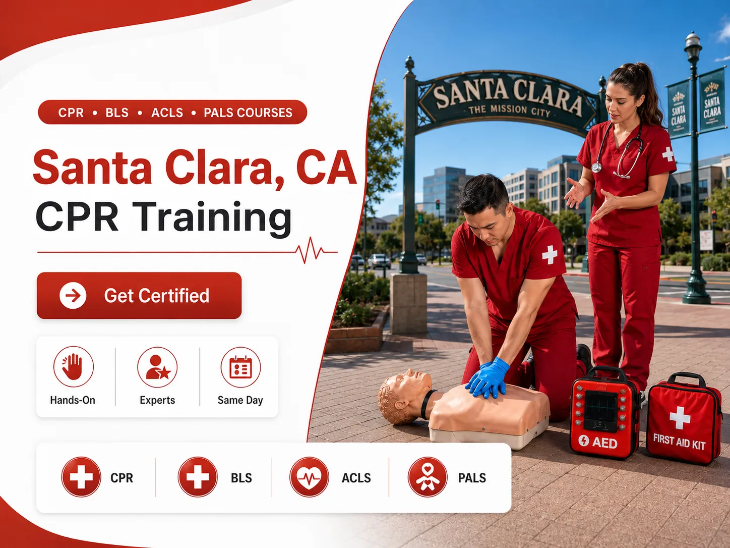 Hands-on CPR and BLS certification training in Santa Clara, CA