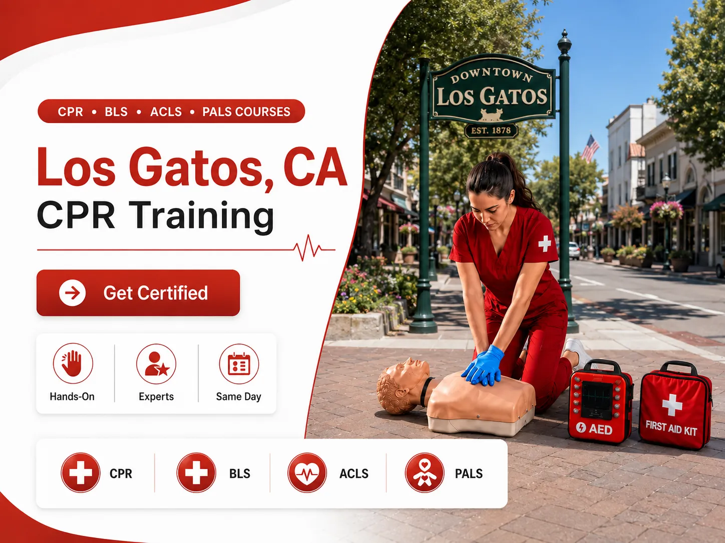 PALS and ACLS skills station practice in Los Gatos, CA